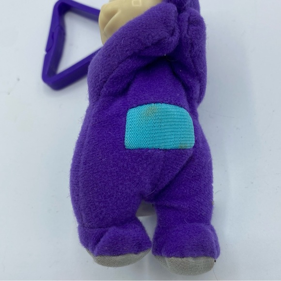 Vintage 2000 Telletubbies Tinky Winky Purple Stuffed Animal Keychain - Picture 4 of 7